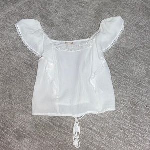 Women’s Cropped White Blouse